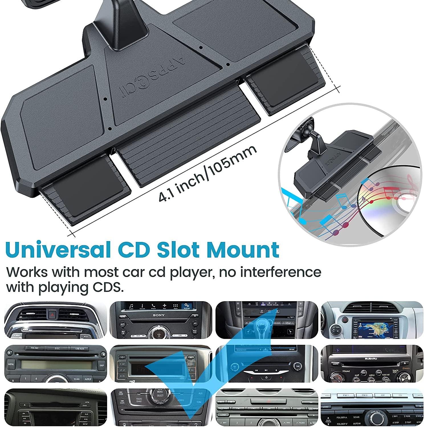 Revolutionary CD Slot Phone Mount - Secure, Magnetic, and 360° Adjustable for Ultimate Convenience